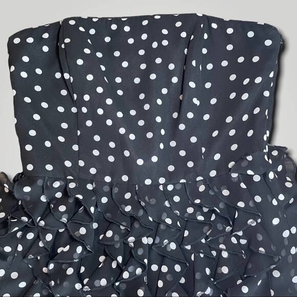 White House Black Market Strapless Polka Dot Dress - 2 - Picture 3 of 7